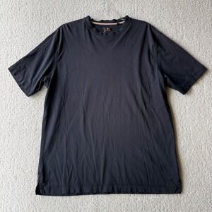 Left Coast Tee T-Shirt Mens L Black 100% Pima Cotton Short Sleeve Crew Neck
